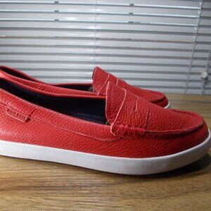 Cole Haan Soft Red Leather Penny Loafer Shoes Women’s Size 8.5 B